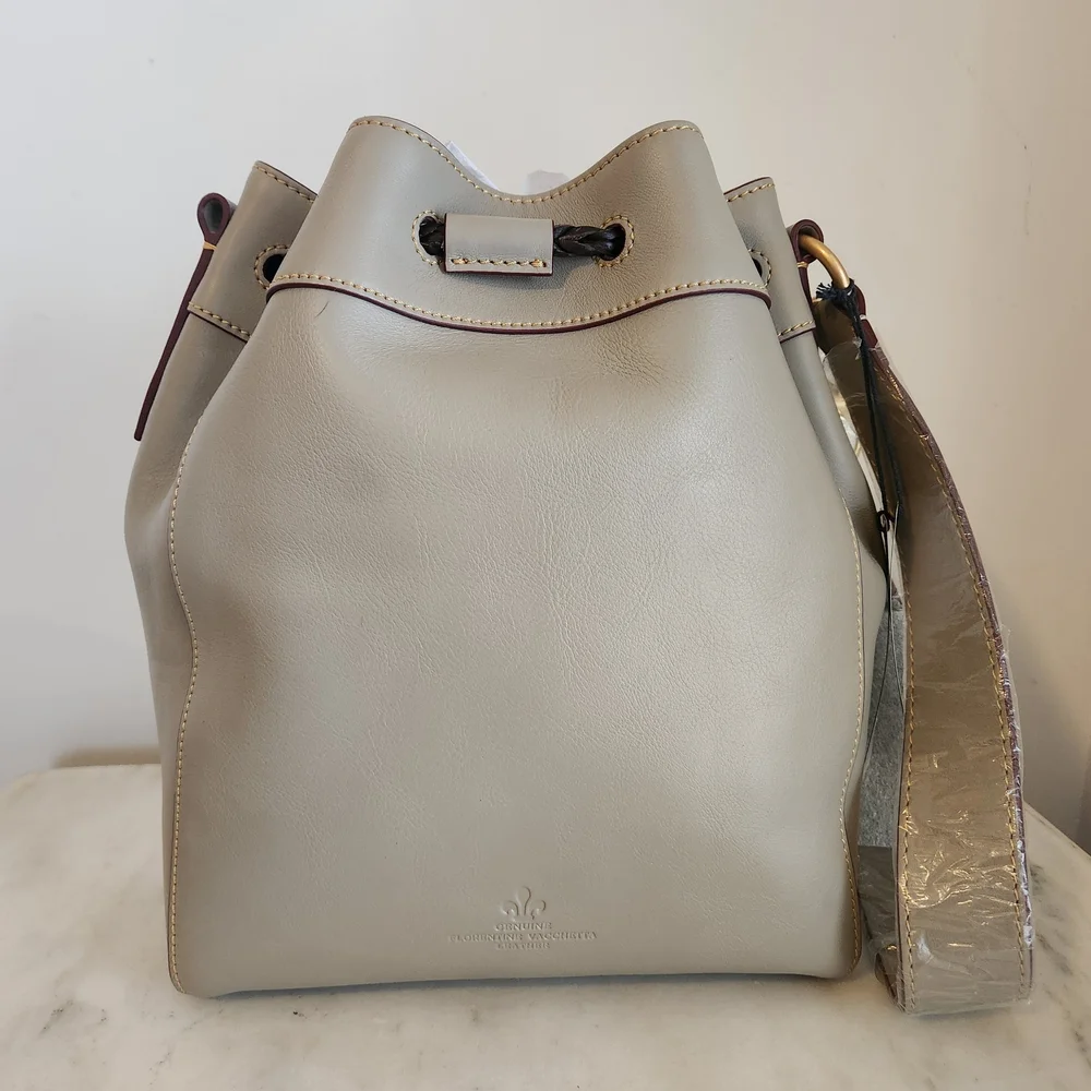 NWT Dooney & Bourke Hattie Drawstring Florentine Leather Bucket Bag Wallet - Picture 12 of 15